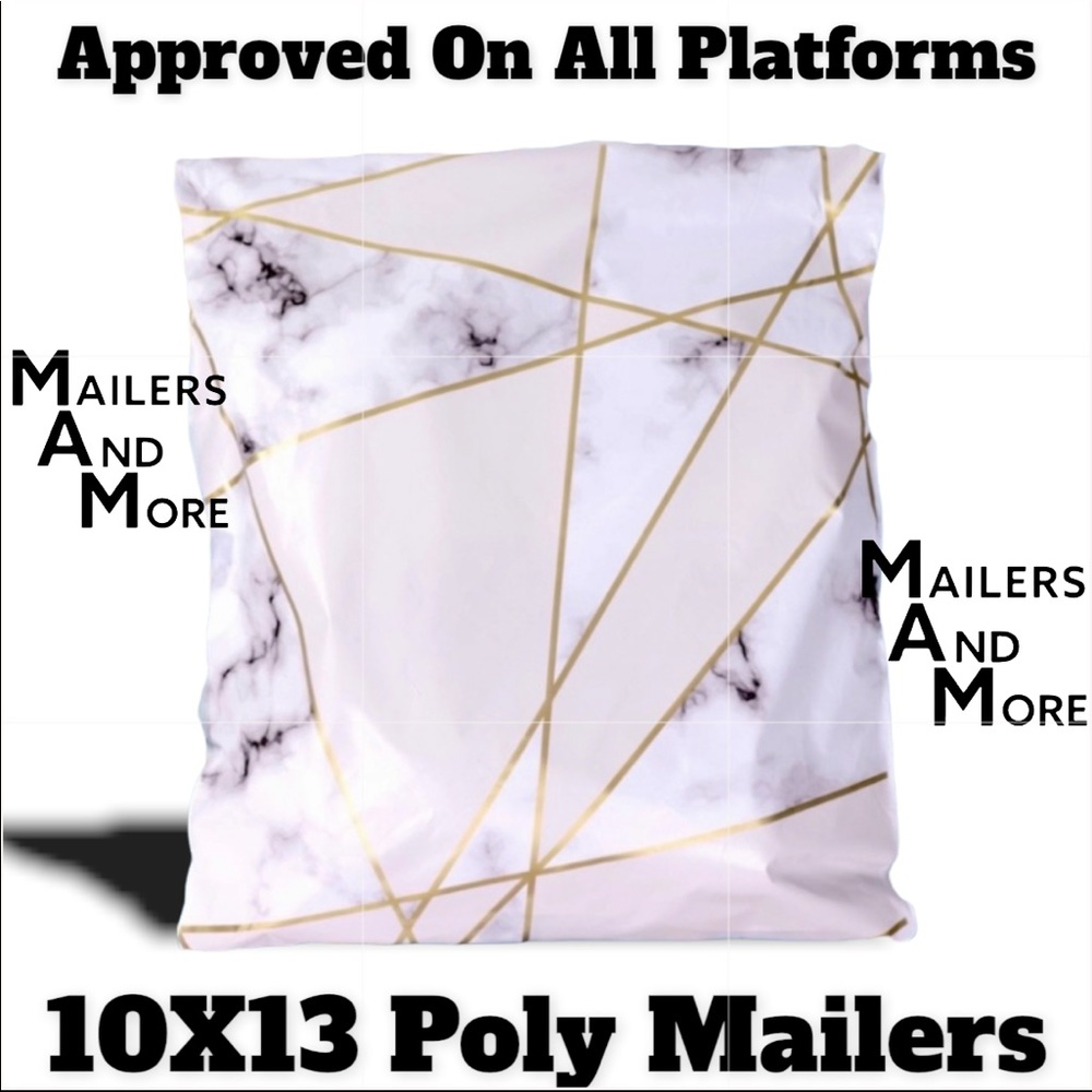 25 10X13 Poly Mailers Marble Shipping Envelopes PRICE IS FIRM - Picture 4 of 6